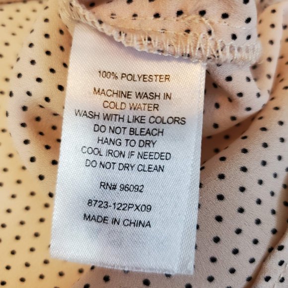 Jasmine & Juliana Pink Blouse Polka Dot Sz Sm - Picture 9 of 11